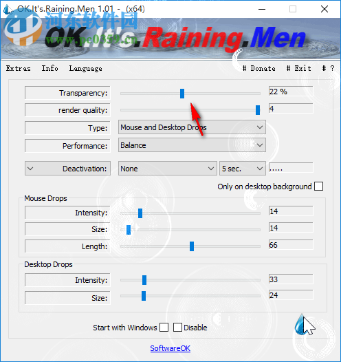 OK.It's.Raining.Men(屏幕雨滴特效工具) 1.02 绿色版