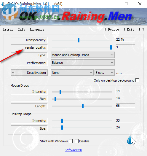OK.It's.Raining.Men(屏幕雨滴特效工具) 1.02 绿色版