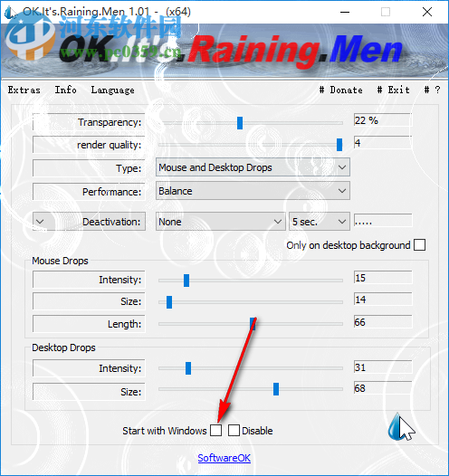 OK.It's.Raining.Men(屏幕雨滴特效工具) 1.02 绿色版
