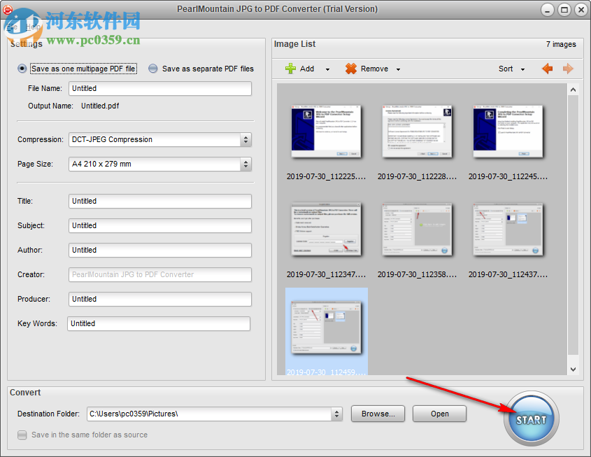 PearlMountain JPG to PDF Converter(JPG转PDF工具) 1.1.4 官方版