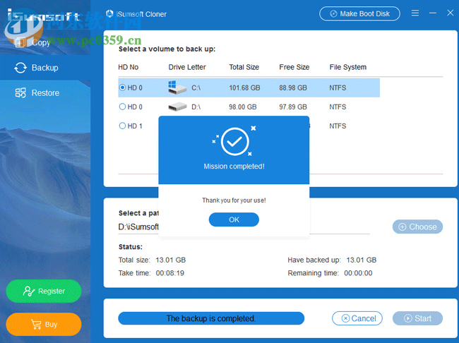 iSumsoft Cloner(系统分区备份软件) 3.1.1 免费版