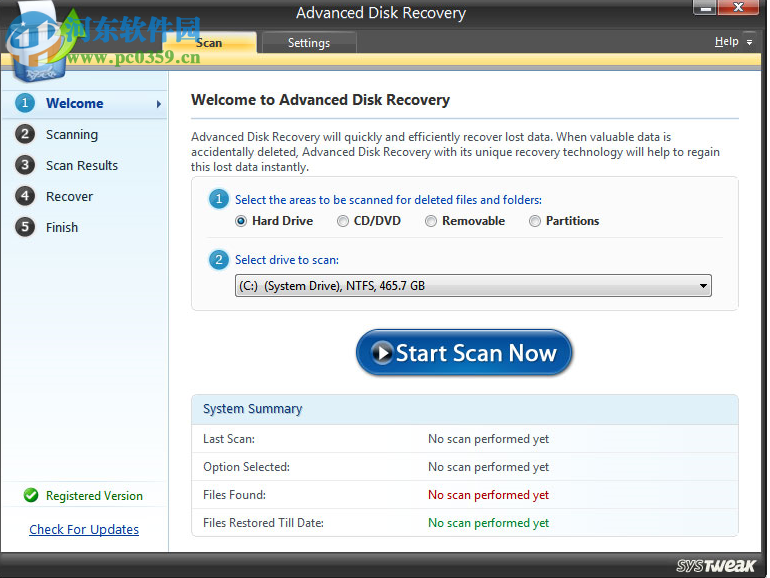 Systweak Advanced Disk Recovery 2.7.1100 中文免费版