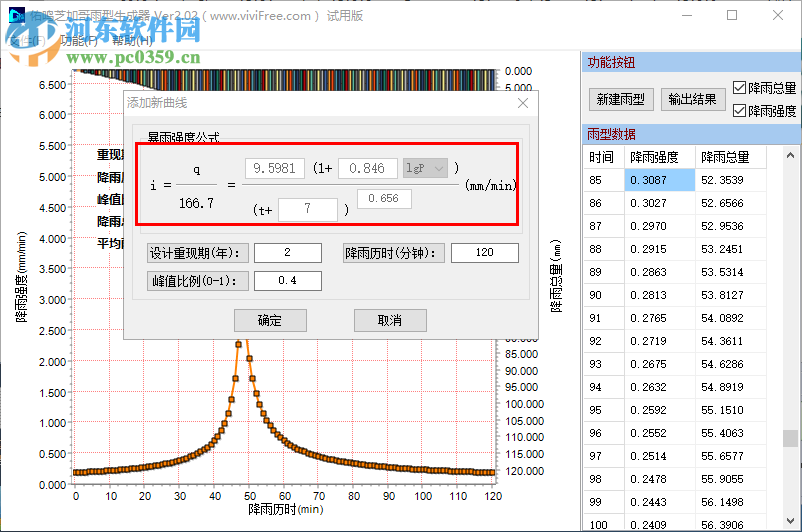 佑鸣芝加哥雨型生成器 2.02 绿色版