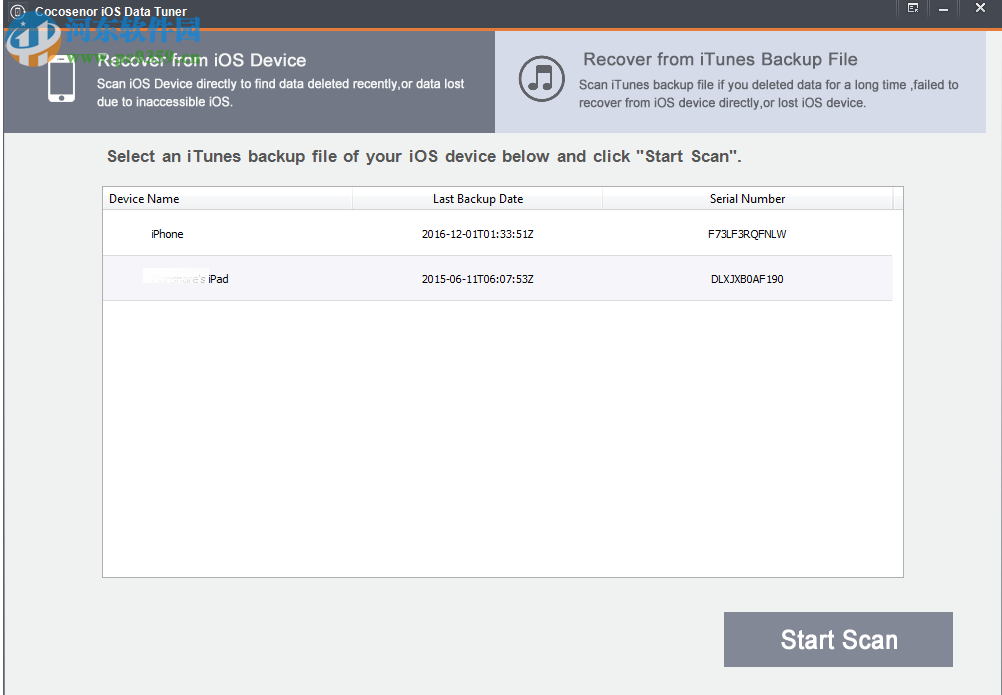 Cocosenor iOS Data Tuner(iOS设备数据恢复工具) 3.1.0 官方版