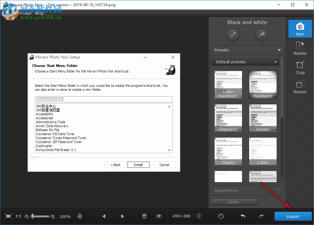 Movavi Photo Noir(照片转黑白软件) 1.0.1 官方版