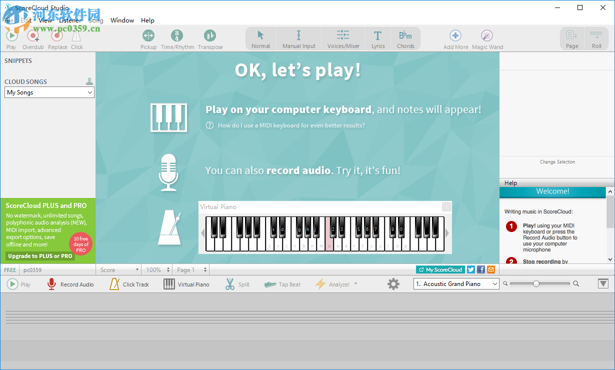 ScoreCloud(听声作曲软件) 4.3.2 官方版