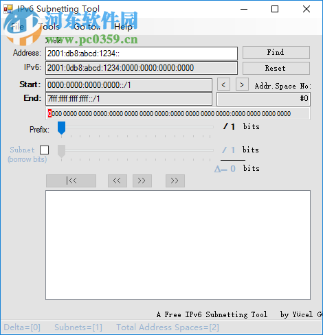 IPV6子网掩码计算器(IPv6 Subnetting Tool) 1.9.0.2 免费版