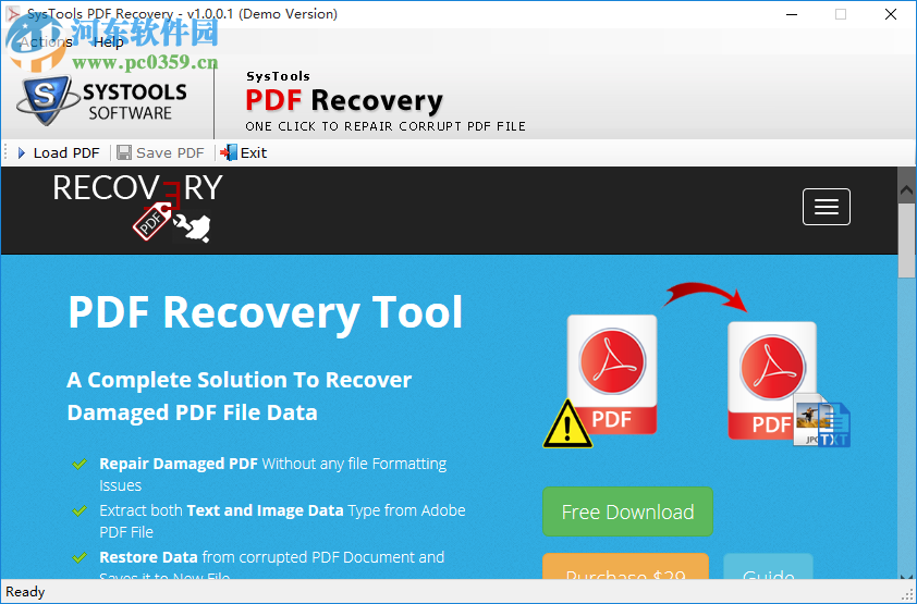 SysTools PDF Recovery(PDF修复软件) 1.0.0.1 官方版