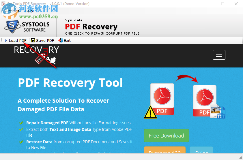 SysTools PDF Recovery(PDF修复软件) 1.0.0.1 官方版