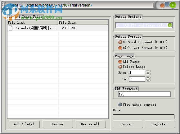 VeryPDF Scan to Word OCR Converter(OCR转换工具) 3.10 官方版