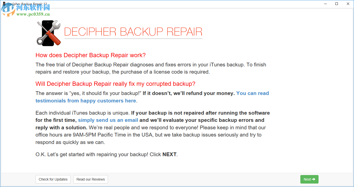 Decipher Backup Repair(备份修复工具) 12.2.10 官方版