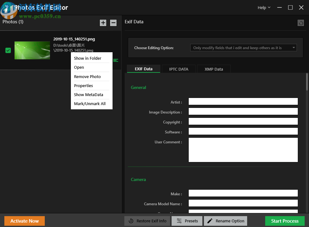 Photos Exif Editor(照片EXIF查看编辑工具)
