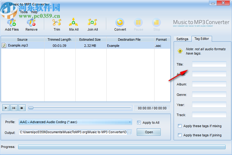 Music to MP3 Converte(音乐格式转换工具)