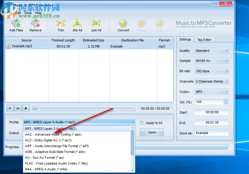 Music to MP3 Converte(音乐格式转换工具)