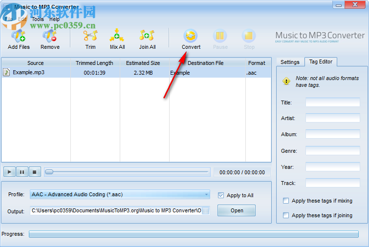 Music to MP3 Converte(音乐格式转换工具)