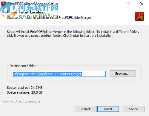 Free PDF Splitter Merger 4dots(PDF分割合并软件)