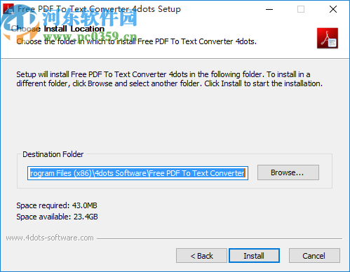 Free PDF To Text Converter 4dots(PDF转文本工具)