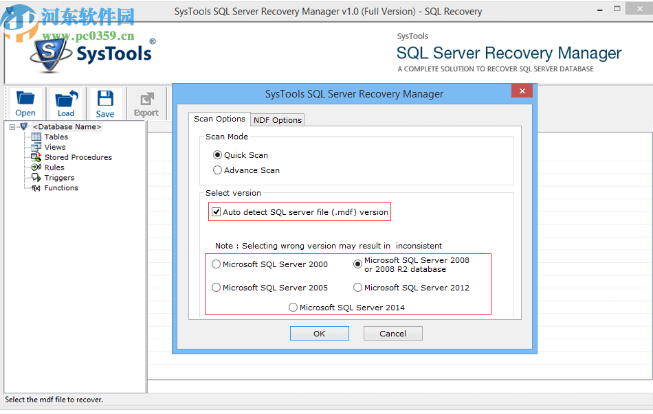 SysTools SQL Server Recovery Manager