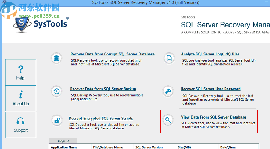 SysTools SQL Server Recovery Manager