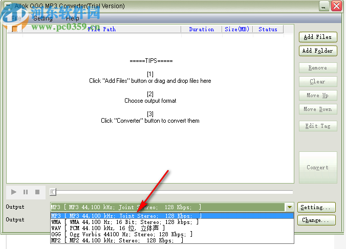 Allok OGG MP3 Converter(音频转换工具)