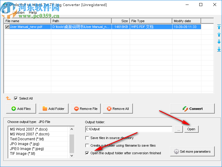 Okdo pdf to Word Txt Tif Jpg Converter