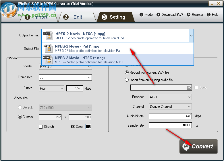 iPixSoft SWF to MPEG Converter(SWF转换为MPEG)