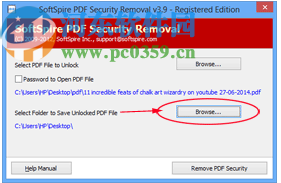 SoftSpire PDF Security Removal(PDF密码删除工具)
