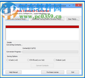 Zimbra Contacts Converter(Zimbra转换器)