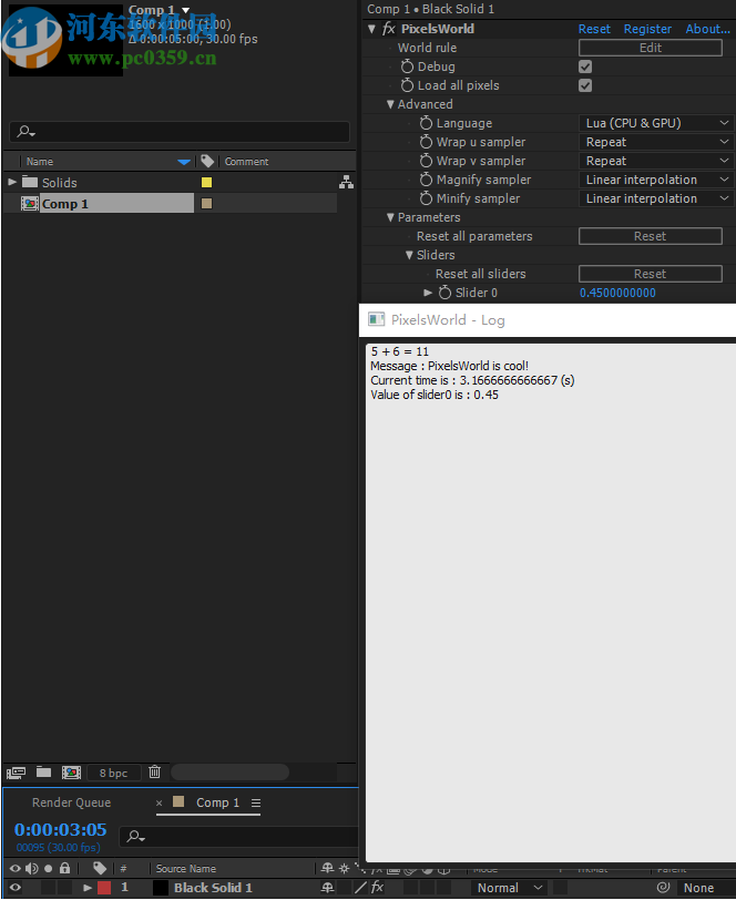 PixelsWorld(像素世界着色器代码渲染AE插件)
