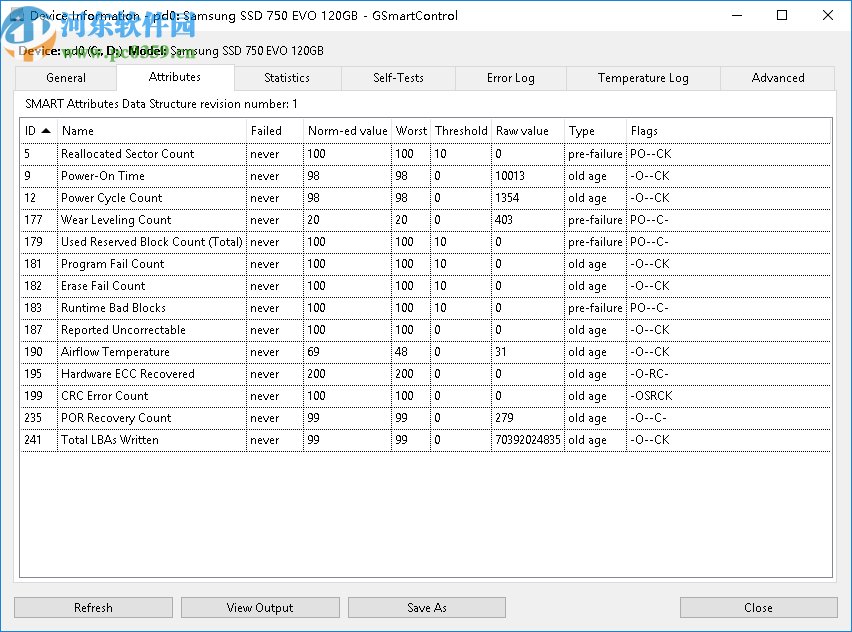 智能磁盘检测工具(GSmartControl)