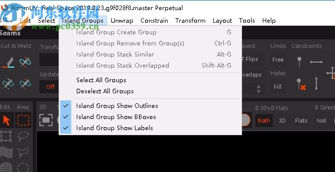 RizomUV Virtual Space(三维模型展UV软件)