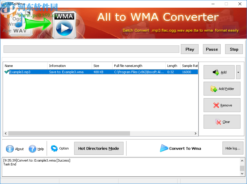 Boxoft All to WMA Converter(WMA格式转换器)