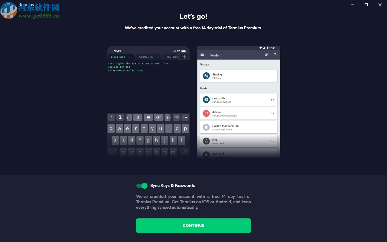 Termius(跨平台SSH工具)