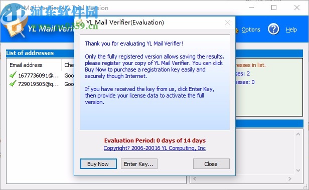 YL Mail Verifier(邮箱地址有效性验证器)