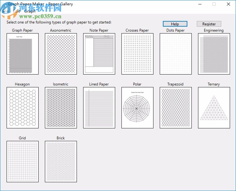 Graph Paper Maker(函数<a href=/zt/jjht/ target=_blank class=infotextkey>绘图工具</a>)