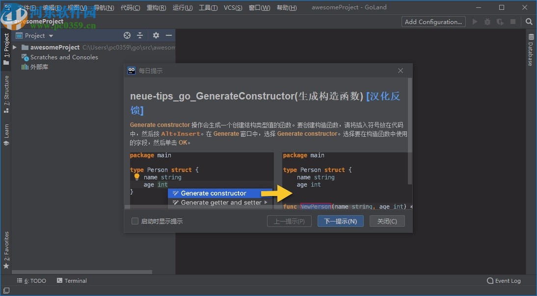 jetbrains goland 2020.1汉化包